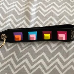 Victoria's Secret multi colored studded keychain
